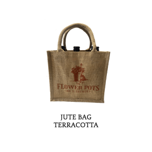 Jute 6 Bottle Bag - Terracotta